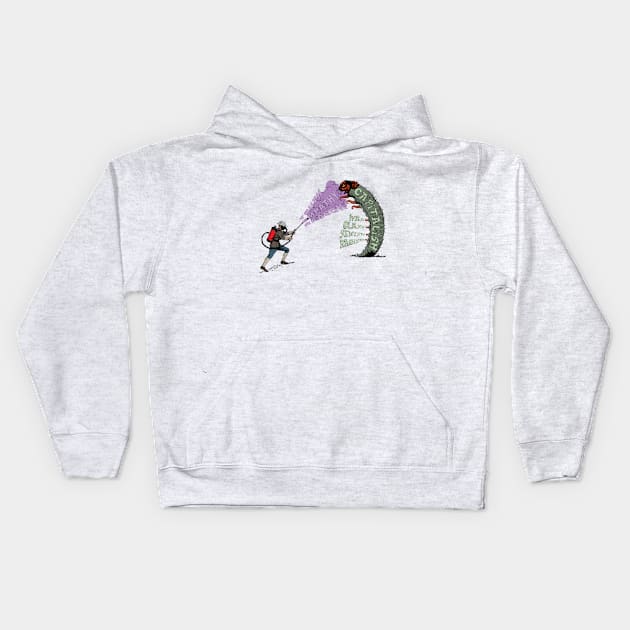 Capitalist Worm Kids Hoodie by BeSmartFightDirty